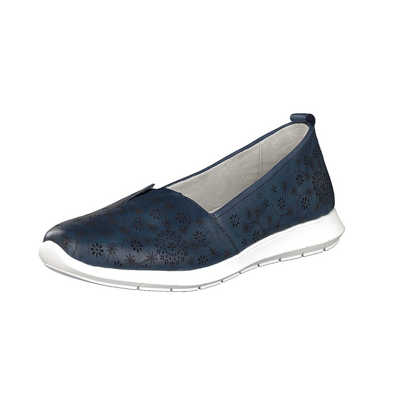 Slip On Rieker R7105-14 Para Mulher - Azuis